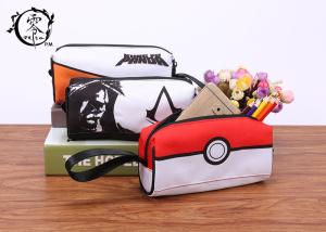 China Cartoon Pokemon Balls Canvas Pencil Case Pouch Portable Waterproof Pencil Wrap Case wholesale