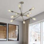 8 lights Bar chandelier hall kitchen island dining room Home Decor black gold
