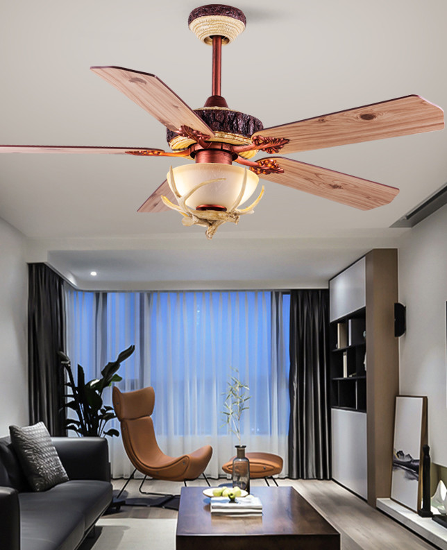 5 Plywood Blades 52 Ceiling Fan With Dimmable Light DC Motor