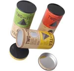 China Cardboard Paper Tube Packaging Box , Round Tea Box Foil Stamping wholesale