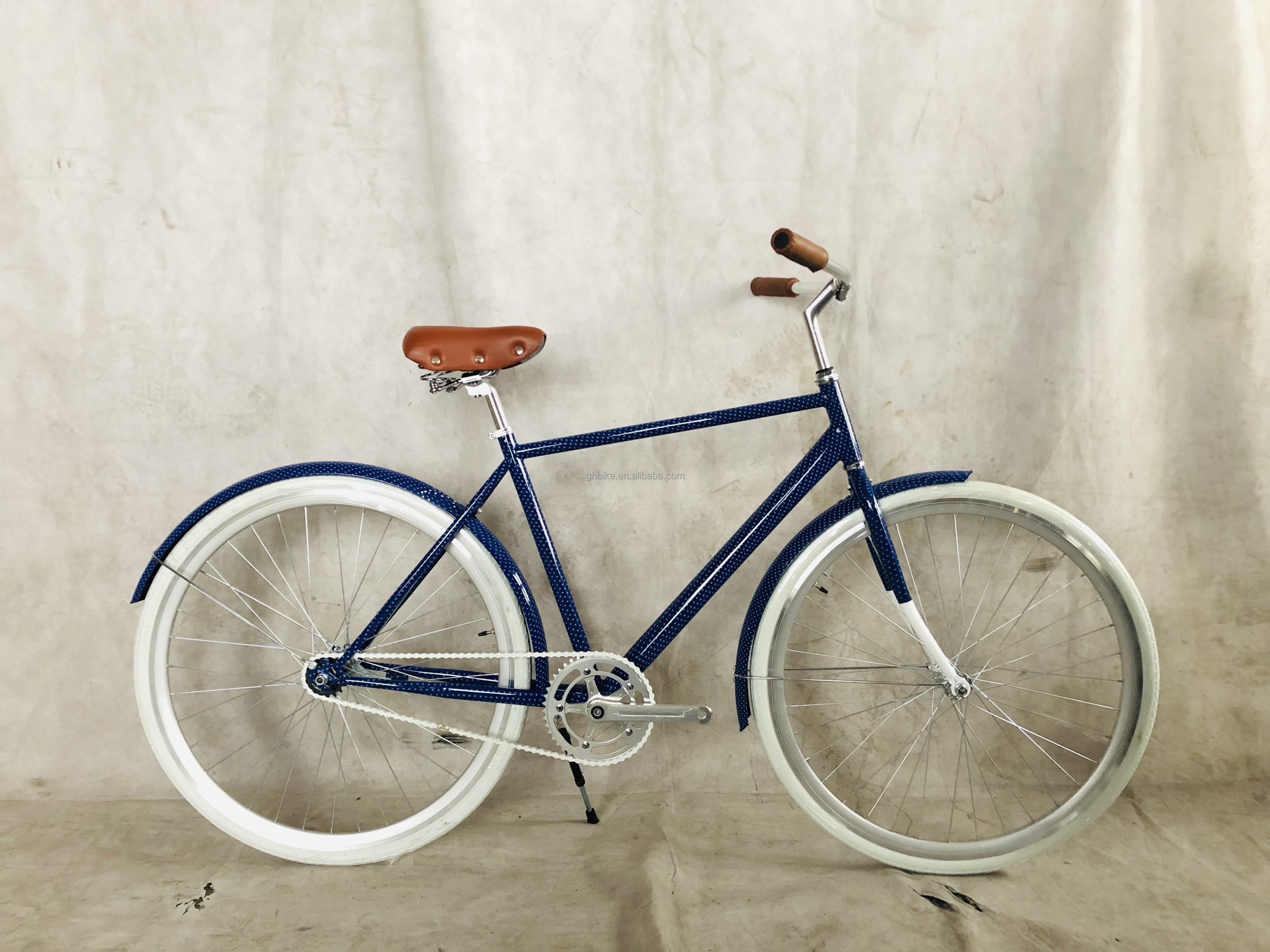 Single Speed Bicycle Classic City Cruiser Bike Women Step Through Lady Bikes 1.8m Long