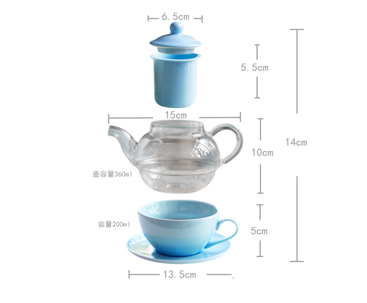 Drinkware Type Coffee Tea Sets Europe Design Style Clear Glass Teapot Set with Infuser