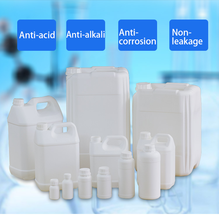 Corrosion Resistant Lab Fluorinated Bottle 100ml HDPE Pill Bottle Container