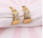 CE Stainless Steel Designer Jewelry X Rhinestone Inlaid Pendant Necklace