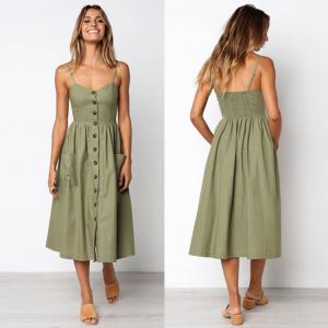 China Fashion A-Line Dresses With Spaghetti Strap wholesale