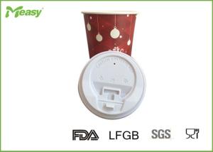 China Food Grade Plastic Hot Coffee Paper Cup Lids with Logo Printed , Free Sample wholesale