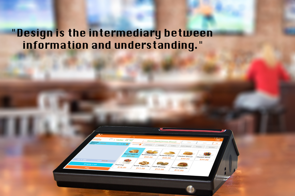 11.6/12.5 inch Android POS Device With Receipt Printer And LED-8/VFD/5"HD 2nd Display