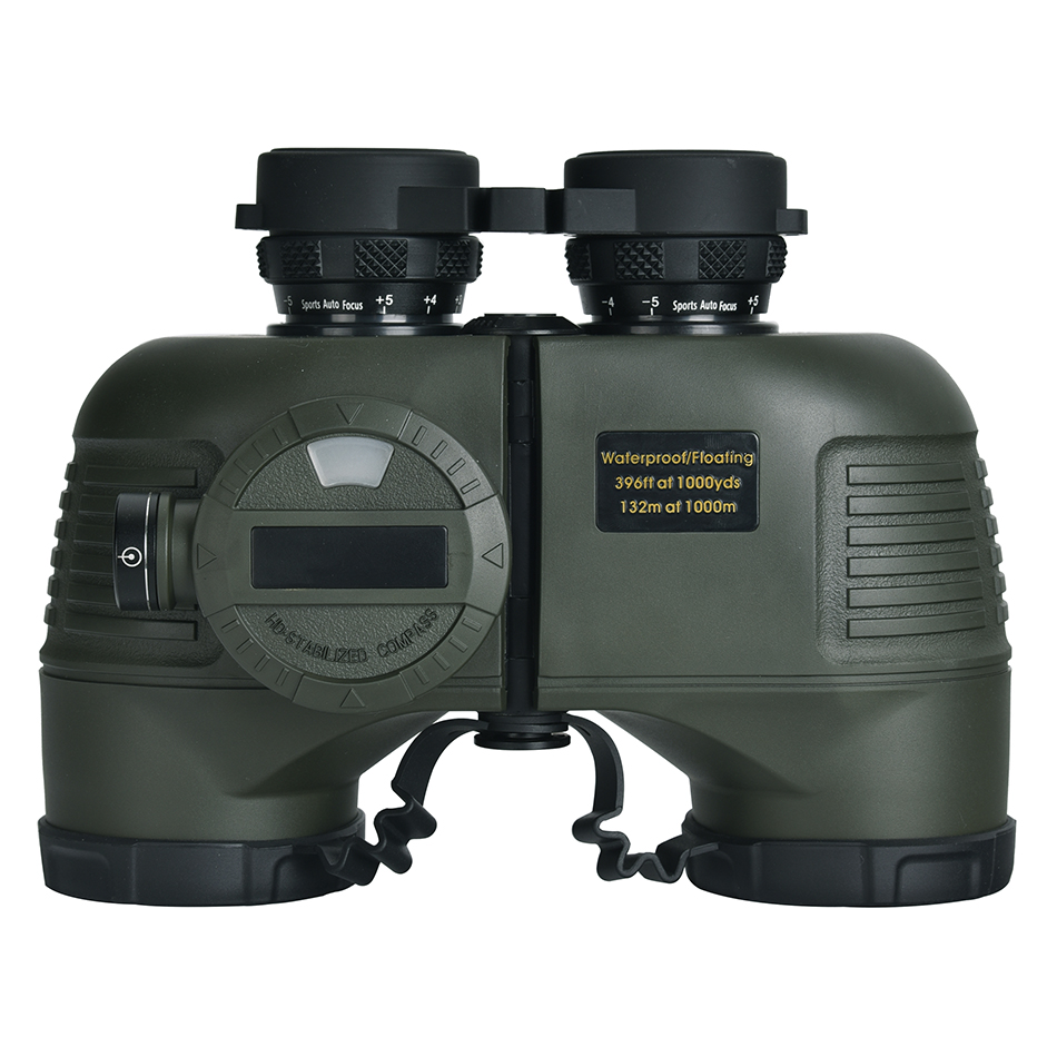 7x Magnification Marine Telescope with Compass and Rangefinder