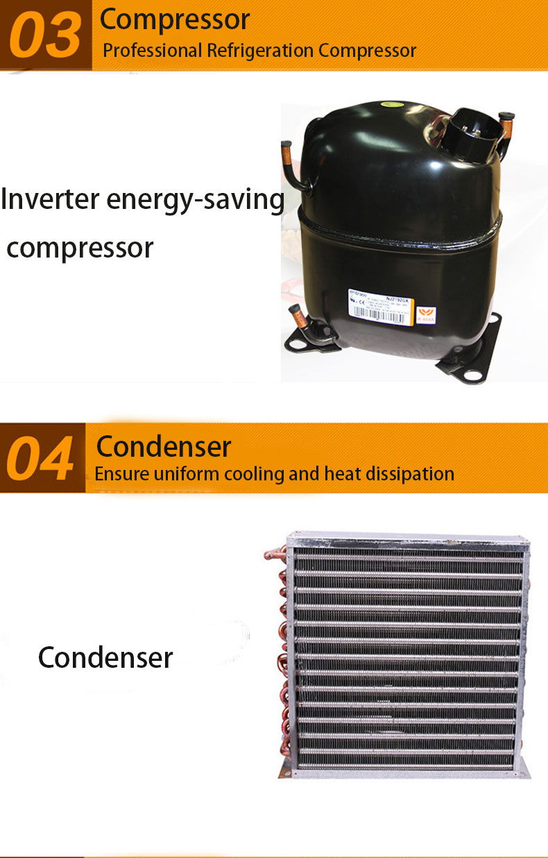 1.25HP Compressor 10-14L/H Output Large Cylinder Hard Ice Cream Maker for Commercial