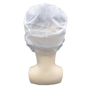 China Disposable Head Cover Peaked Non Woven Caps With Snood wholesale
