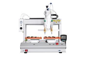 China Desktop Three Axis Glue Dispensing Equipment 300mm/S Cabinet Structure wholesale