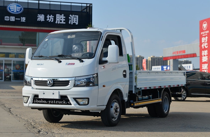 Dongfeng 4x2 LHD RHD 1T 2T Light Flatbed Cargo Truck with High Configuration and ABS