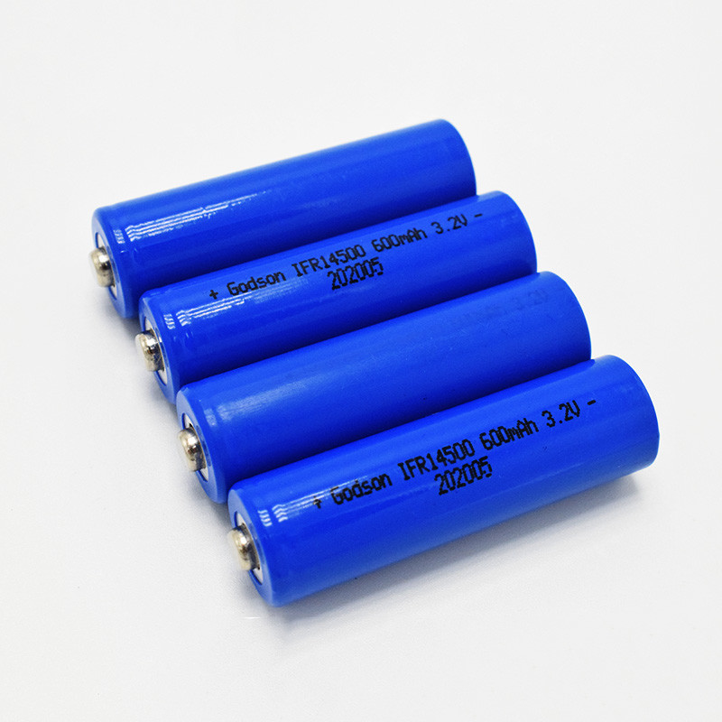 Lighting 3.2 Volt Rechargeable Battery 14500 LiFePO4 Environment Friendly