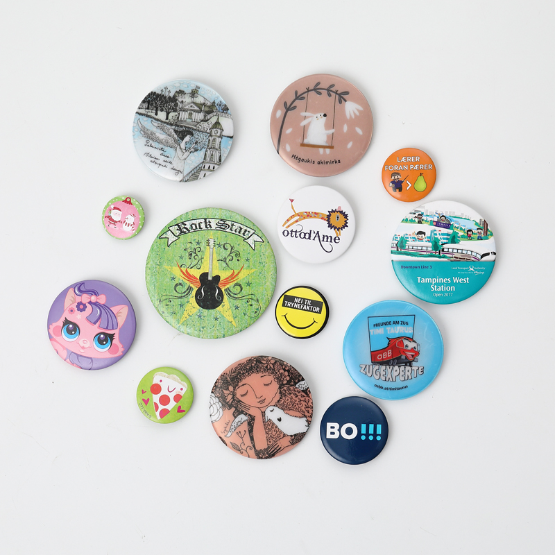 Hot Sale Badge Maker Plain Promotional Reflective Sublimation Printing Assorted Blank Logo Custom Badge Pin Button