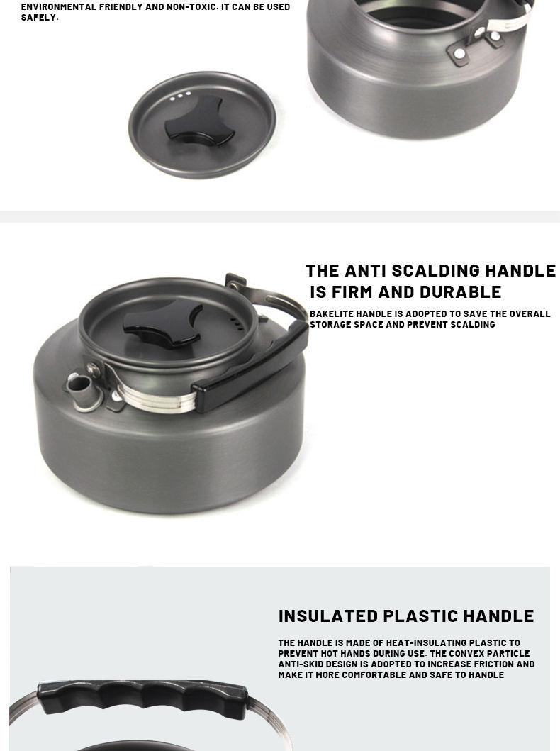 Ultralight Aluminum Outdoor Camping Kettle Camping Tea Kettle
