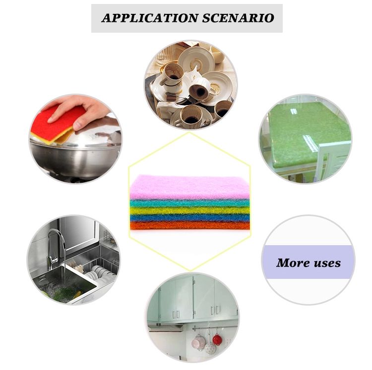 Customized Cleaning Scouring Pad Microfiber Cellulose Sponge Cloth