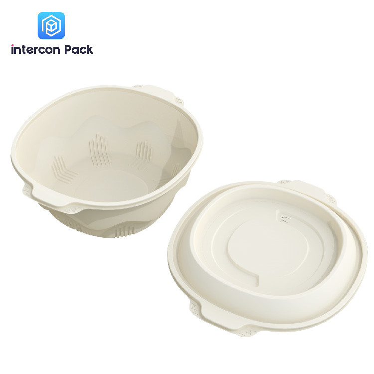 Bagasse Cornstarch Disposable Plates Eco Friendly For Food Packaging