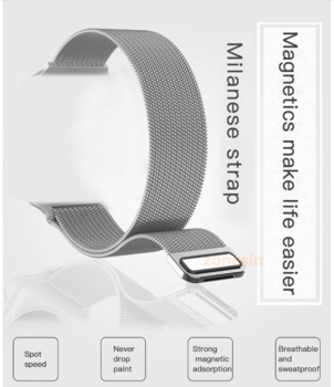 Silver Milanese Loop Watch Strap Stainless Steel Bracelet For Apple Sports Watch WBCS20191123