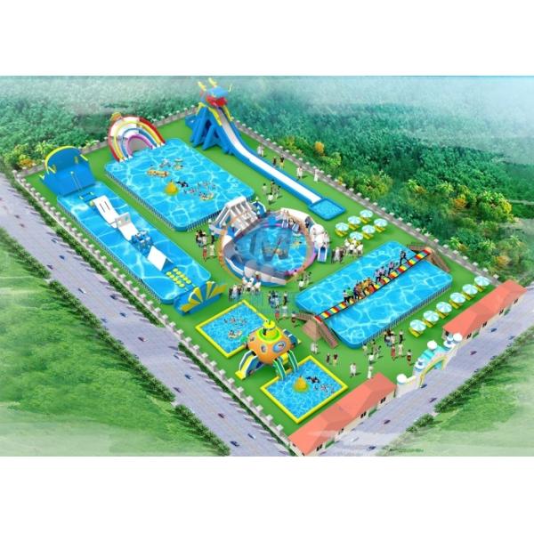 Durable Inflatable Park Slide Novel Design Inflatable Water Play With Various Colors