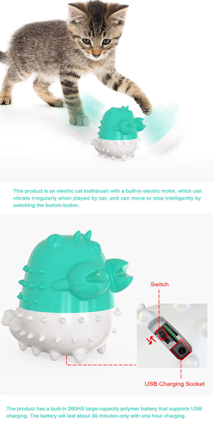Lobster Shape Kitten Pet Electric Toothbrush For Cat Teeth Cleaning Toy