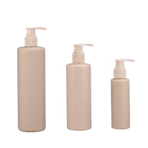 China Biodegradable Wheat Straw Body Lotion Shower Gel Shampoo Bottle for Cosmetic Industry wholesale