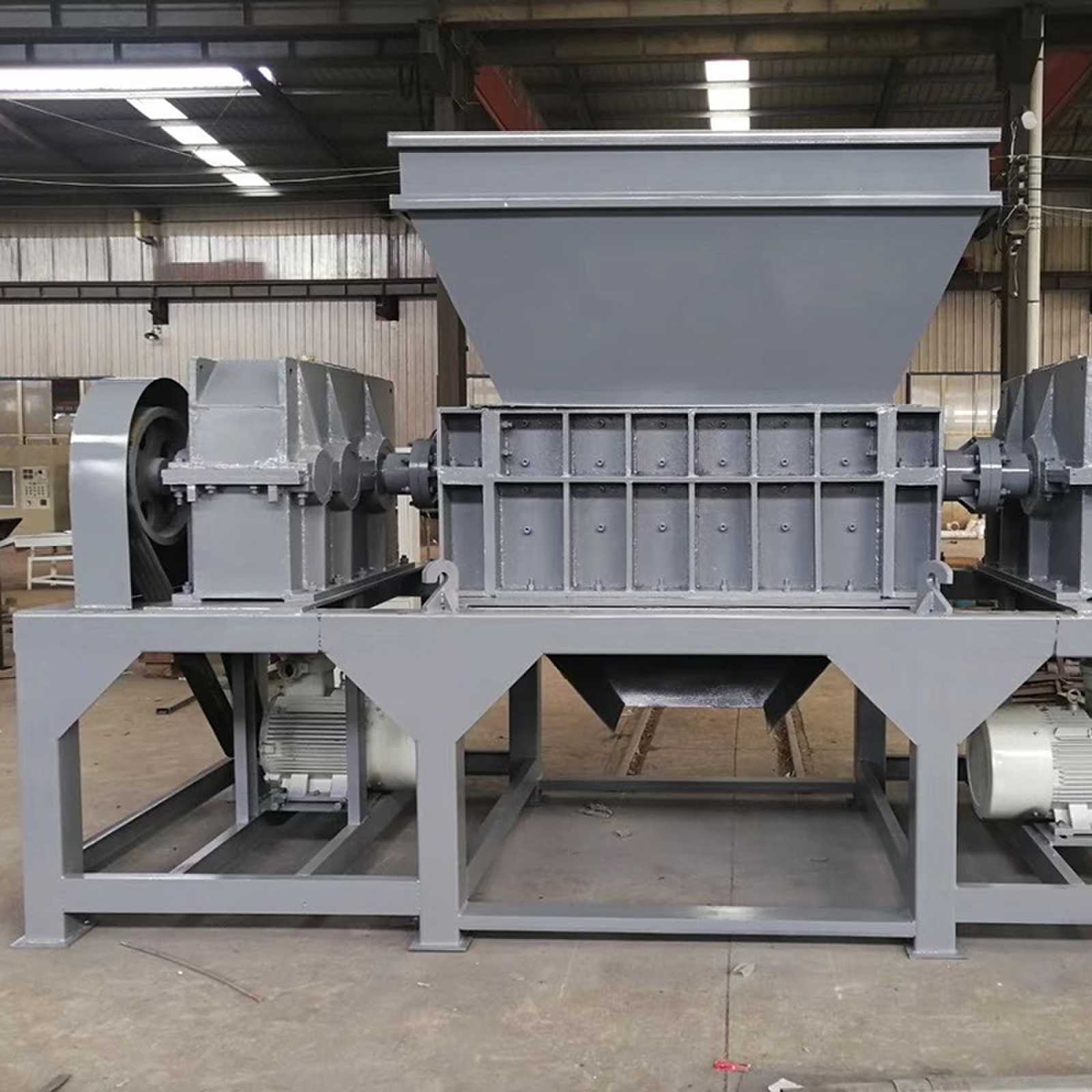 Construction Works High Safety Level Double Shaft Metal Scrap Shredder for Plastic