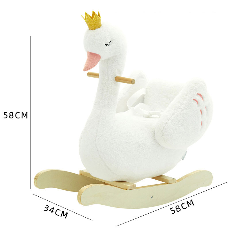 Rocking Horse Toddler Ride-On Toy Solid Wood Unisex 0-24 Months Great for 1-5 Year Old Boys Girls