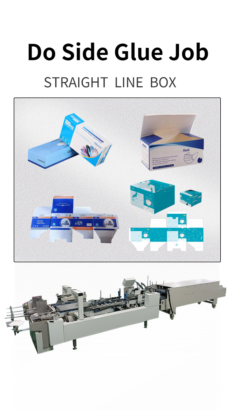 CQT 800 Cardboard/Corrugated Straight Line Box Folding and Gluing Machine with 3A PLC