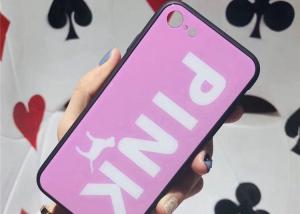 China Pink Falling Resistance Girly Glass Tempered Phone Case wholesale