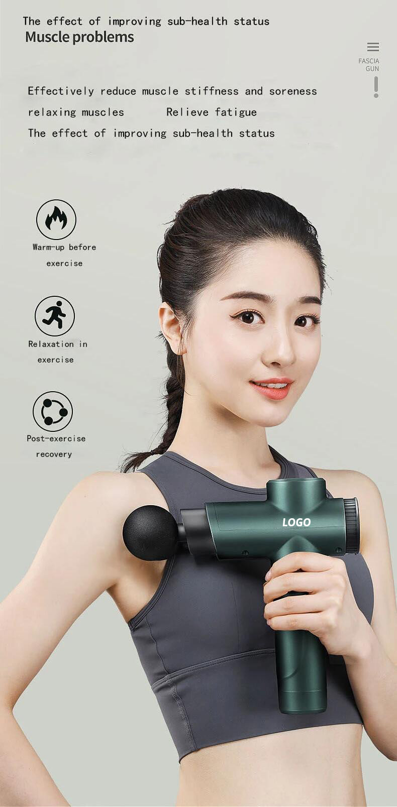 6H Duration 6 Speeds Muscle Relax Massager With LCD Display