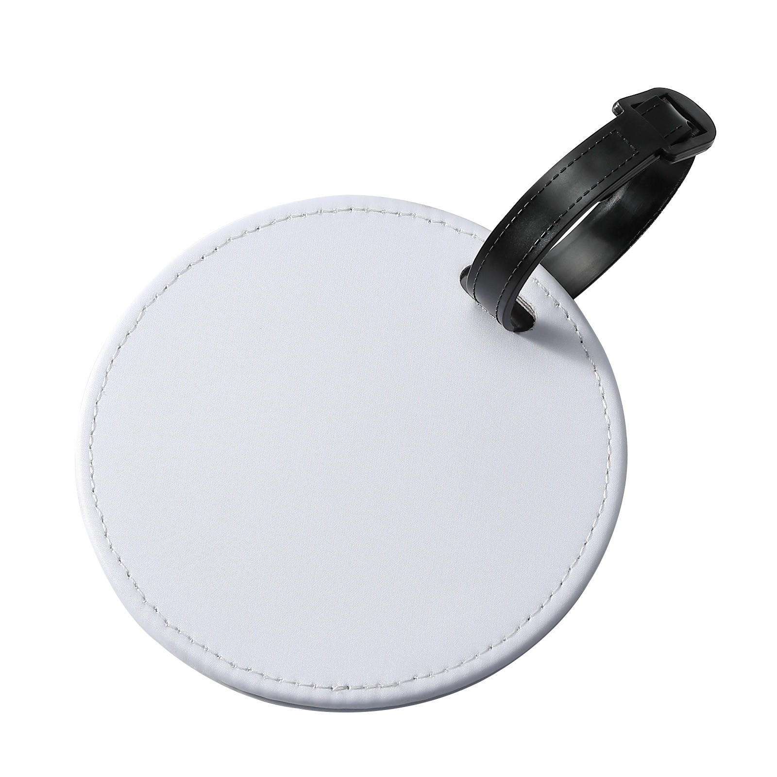 Round Shape Sublimation Leather Luggage Tag Custom Sublimation Pendants For Sublimation Photo Printing