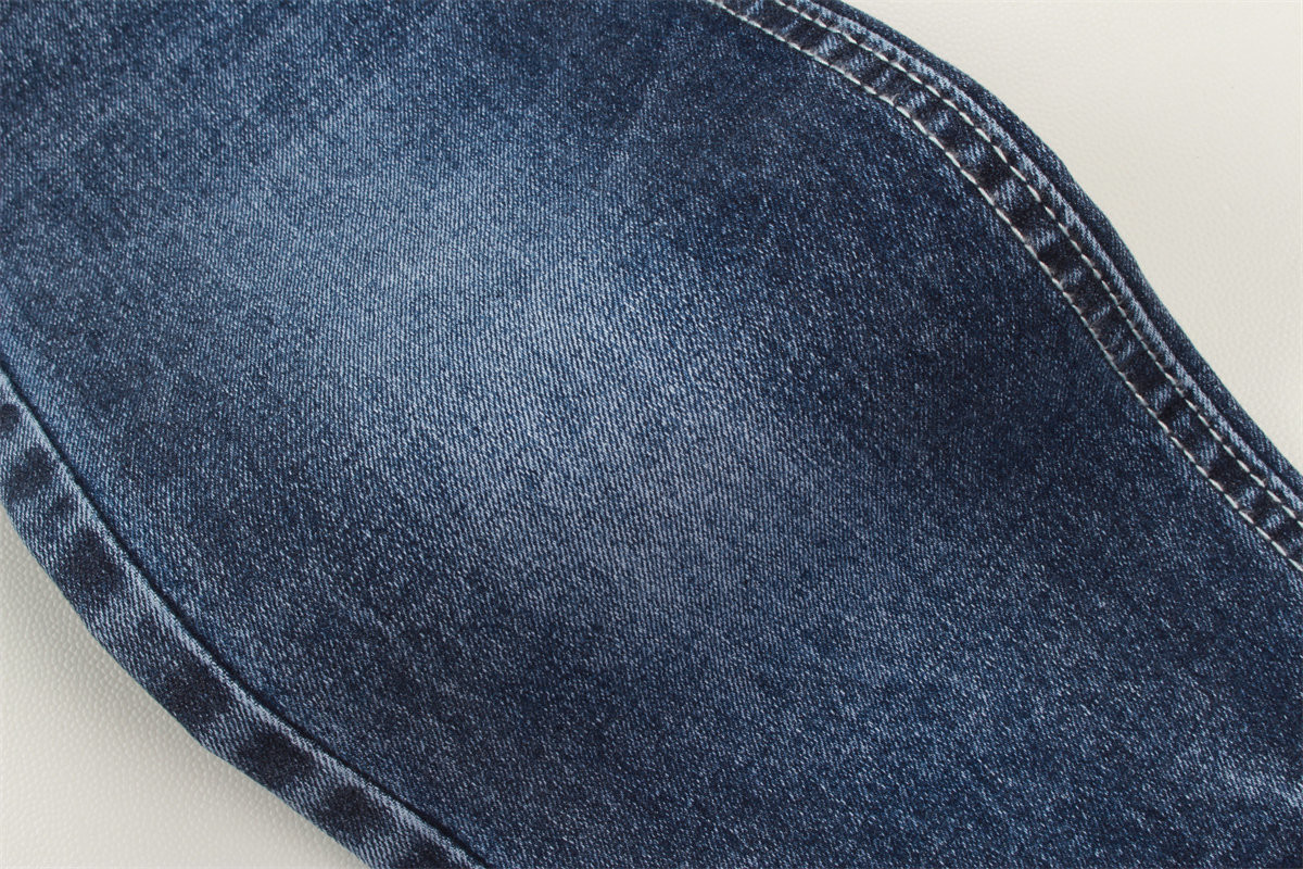 Dark Blue High Spandex Cotton Polyester Stretch Denim Jeans Fabric
