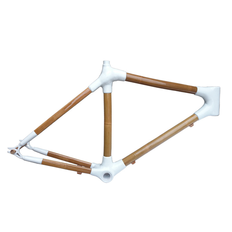 Yellow Electric 20 Inch Bike Bamboo Frame