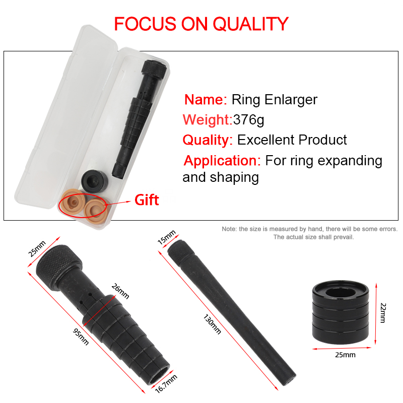 19x6x3cm Ring Stretcher And Reducer ABS Ring Size Mandrel Stick