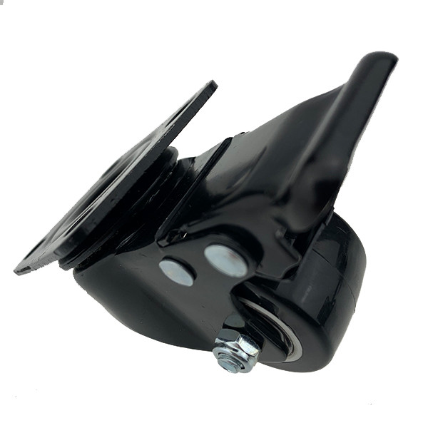 50mm Black Lockable Polyurethane Swivel Caster Wheels For Industry
