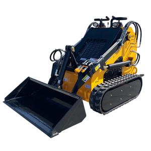 China Hot 380 Mini Skid Steer Loader Farm Mini Skid Loader Attachments Small Mini Articulating Loader wholesale