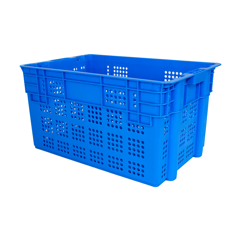 Plastic Moving Crate With Lid for Vegetable and Fruit in PP Blue Material
