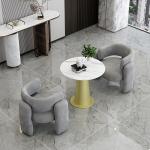 Durable N Folded Hotel Lobby Furniture Curved Single Leisure Chair