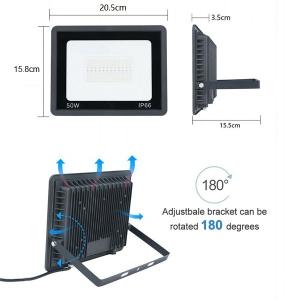 China Smart RGB TUYA Flood Light 50W , Compatible Waterproof Outdoor LED Flood Lights wholesale