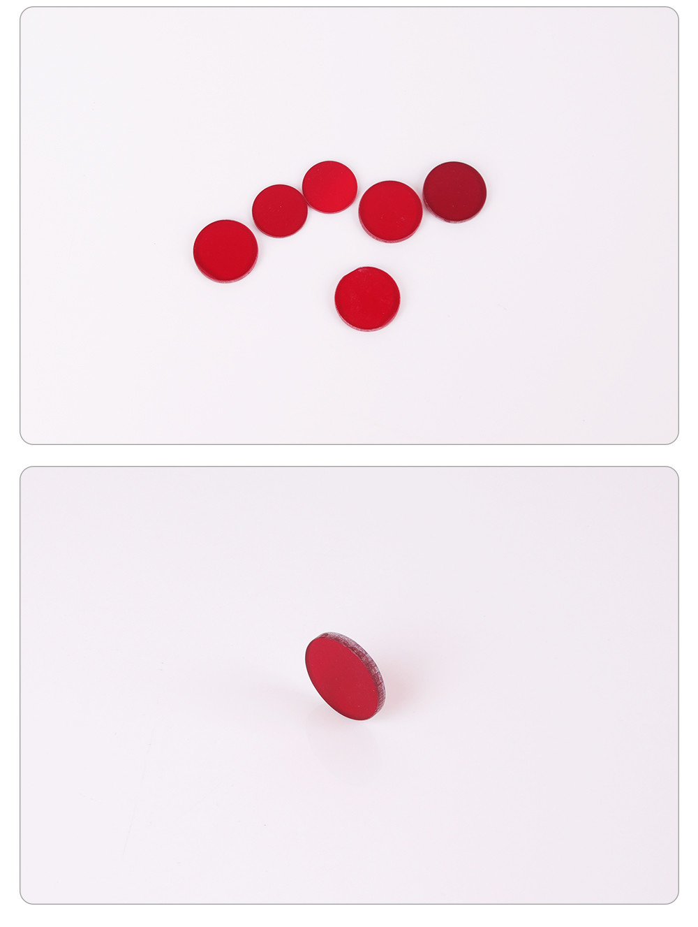 3mm thickness optical hoya R-62 HB610 RG610 red filters glass 610nm Longpass Filter Red Optical Glass HB610 RG610