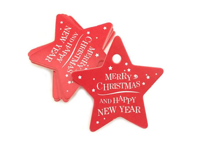 Christmas Style Custom Printed Hang Tags Various Shape For DIY Decoration Gift