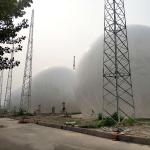 Free Standing Double Membrane Biogas Holder , PVC Coated Fabric Biogas Storage