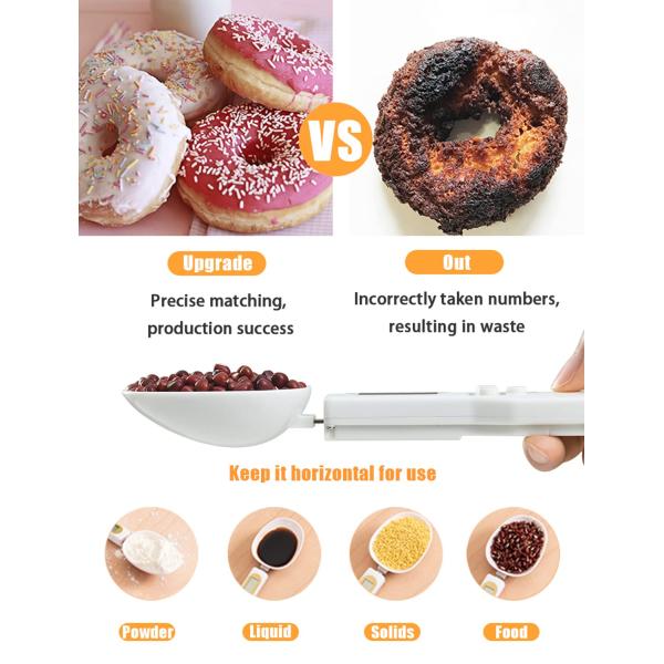 Battery Powered ABS Plastic 500g Digital Spoon Scale Kitchen Weight Measuring Device ' Choice 0.1g Division