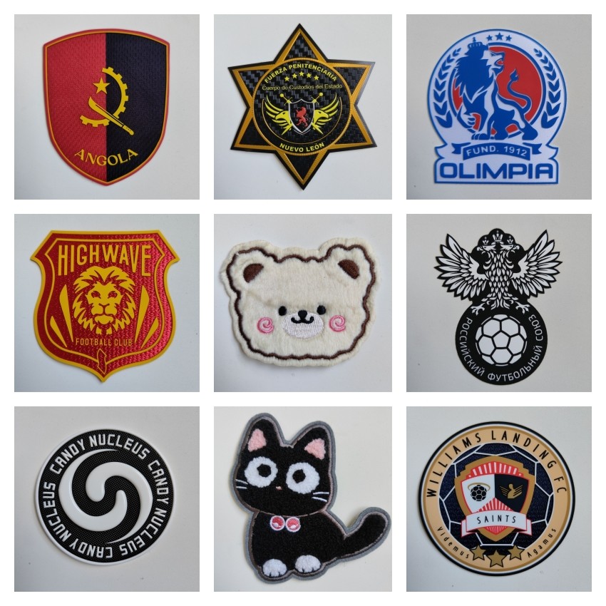 Custom Heat Press Appliques 3D Silicone Embroidered Logo Patches