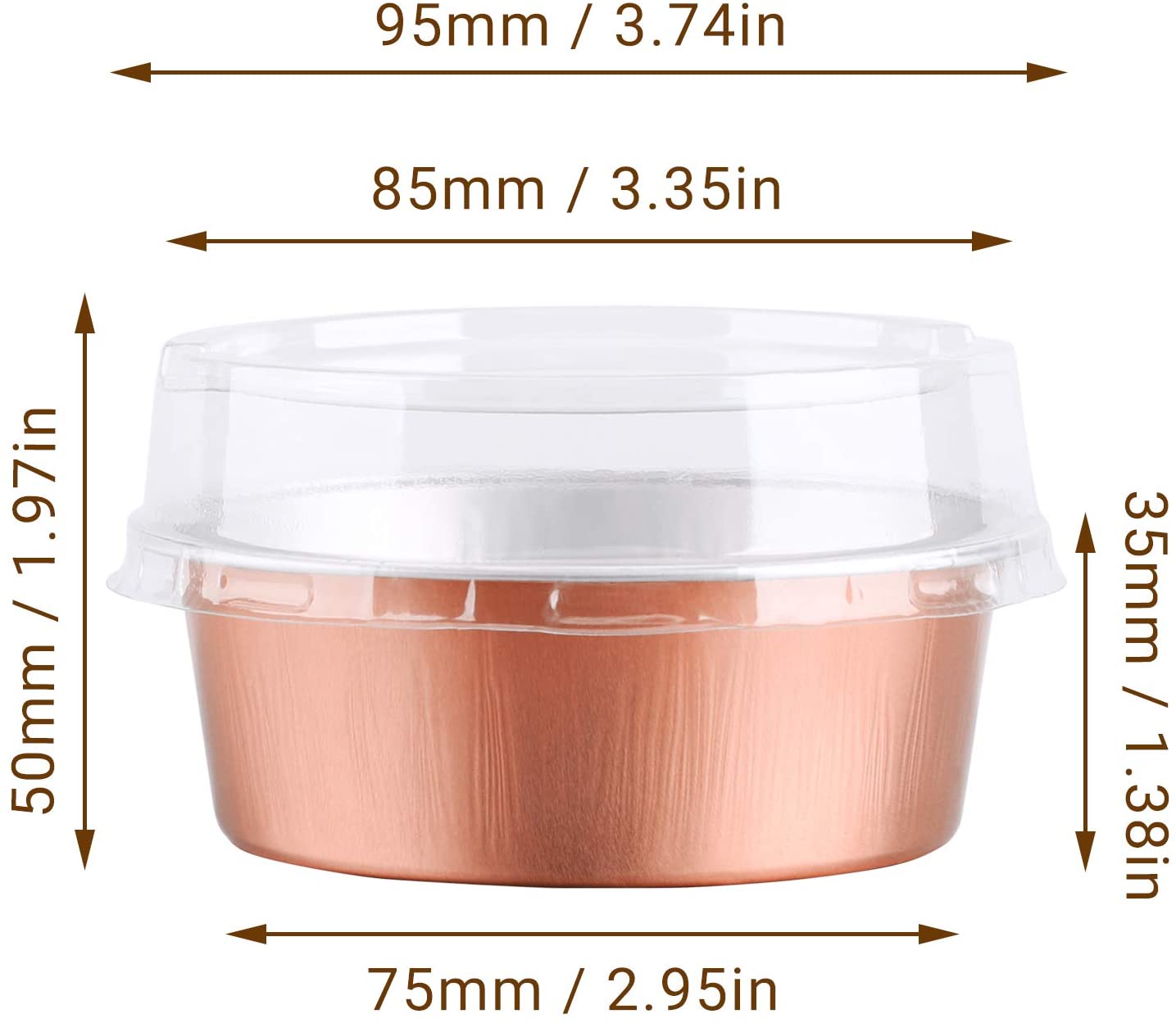 Food grade Disposable Customize Colorful Cake Pudding Aluminum Foil Baking Cups packing work from home
