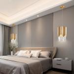 Small Round Gold k9 Crystal Modern Led Chandelier for Living Room Hallyway