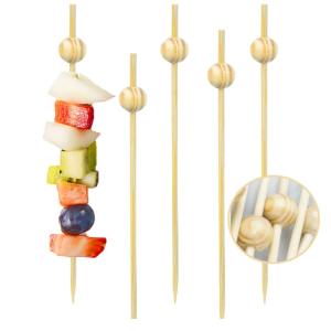 China Eco Friendly Cocktail Disposable Bamboo Food Picks Toothpicks 6 Inch For Food wholesale