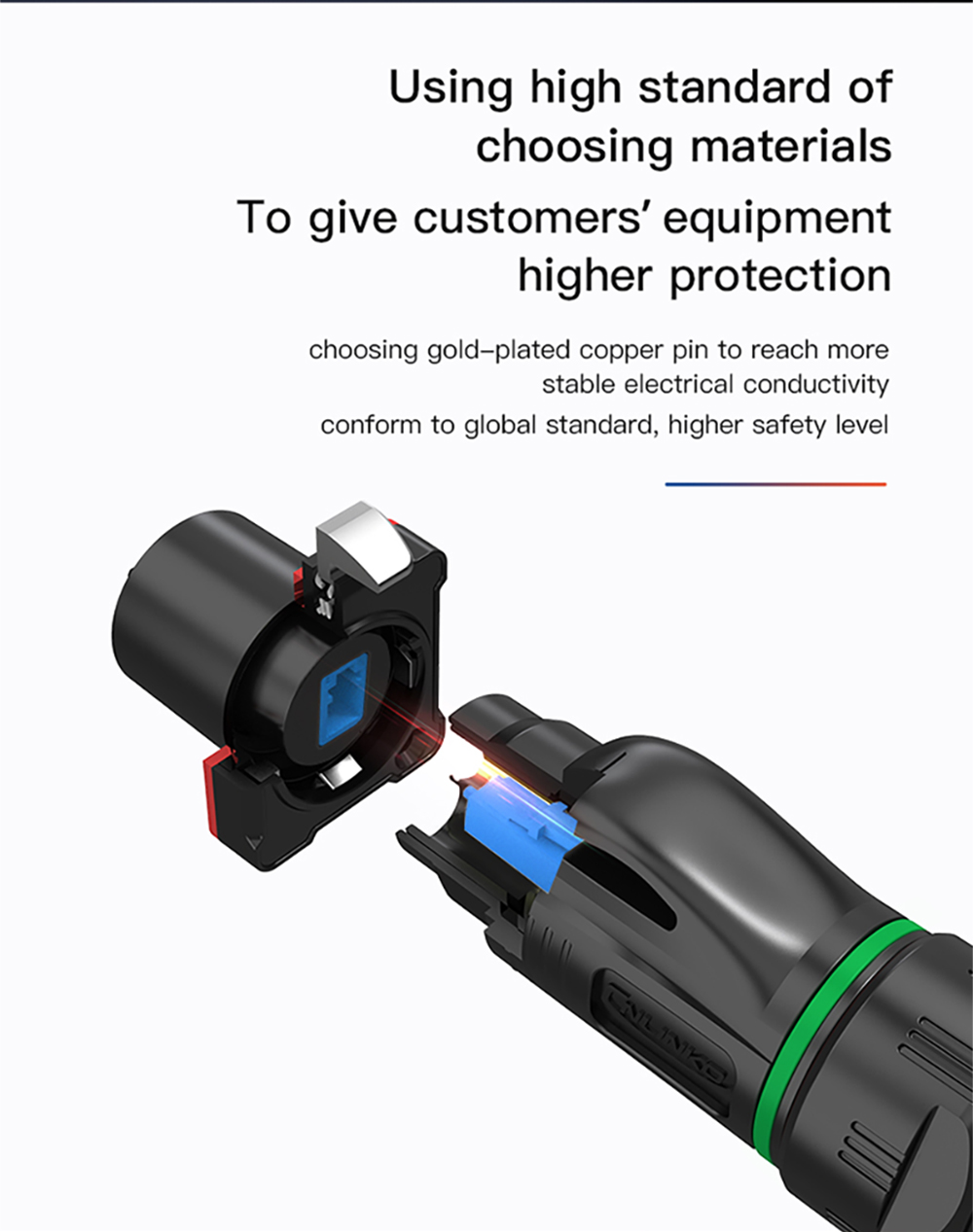 CNLINKO BD24 Plastic Industrial Waterproof Cable Panel Mount Connector