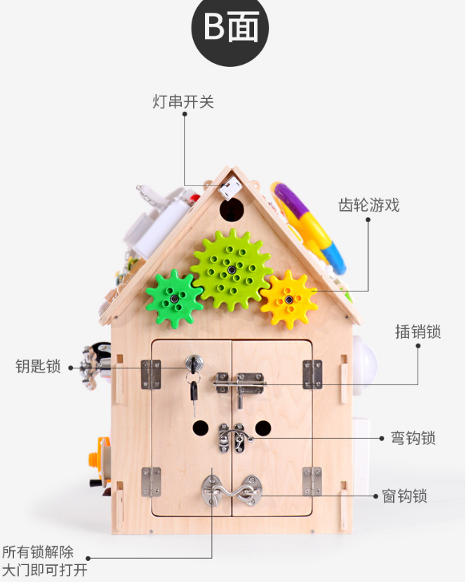 Wooden Intelligence Toys for Kids Enlighten Order Montessori Teaching Aids Busy Board