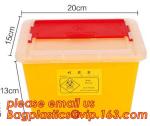 Square sharps container, medical disposal bins, needle container, Disposable